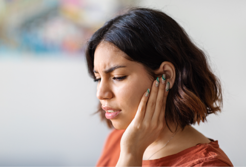 Woman with earache